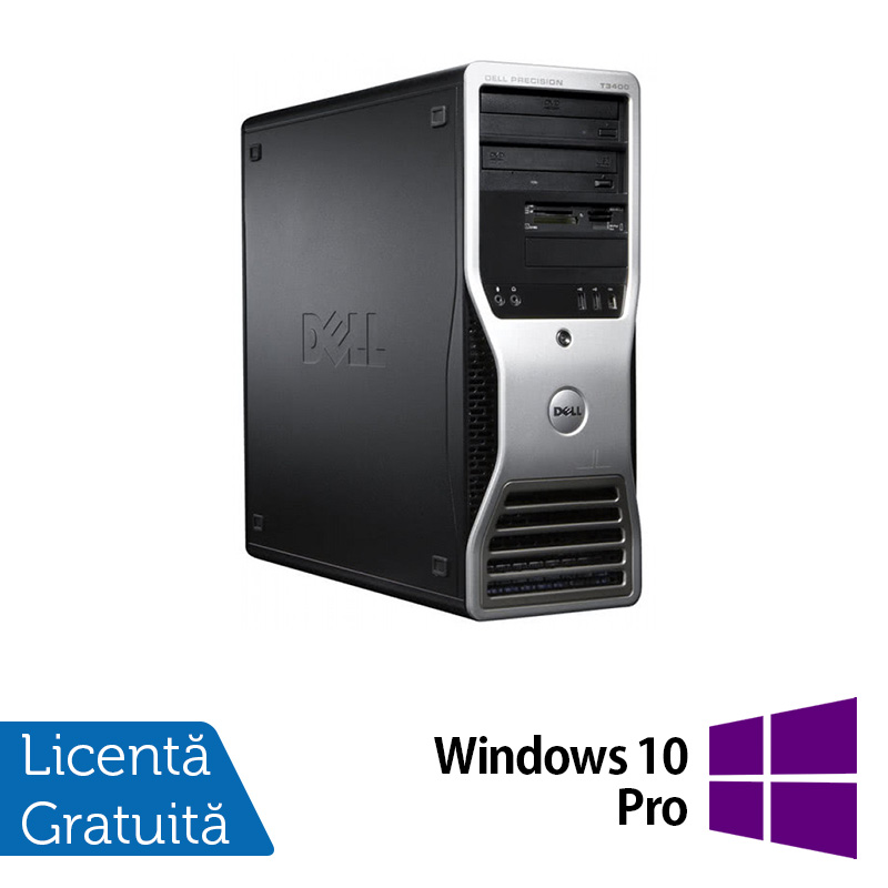 Workstation Dell Precision T3500, Xeon Quad Core W3520 2.66GHz - 2.93GHz, 6GB DDR3, HDD 500GB SATA, DVD-ROM, AMD Radeon HD 7350 1GB GDDR3 + Windows 10 Pro