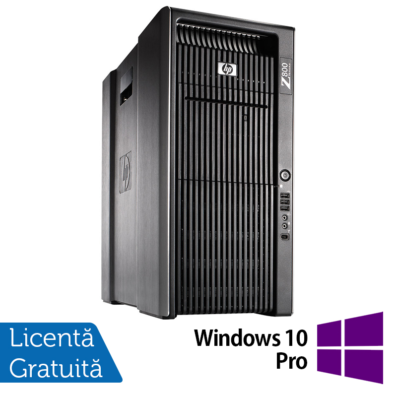 Workstation HP Z800, 2 x CPU Intel Xeon Quad-Core E5620 2.40GHz-2.66GHz, 48GB DDR3 ECC, SSD 240GB + 2TB HDD, nVidia Quadro 6000/6GB GDDR5 + Windows 10 Pro