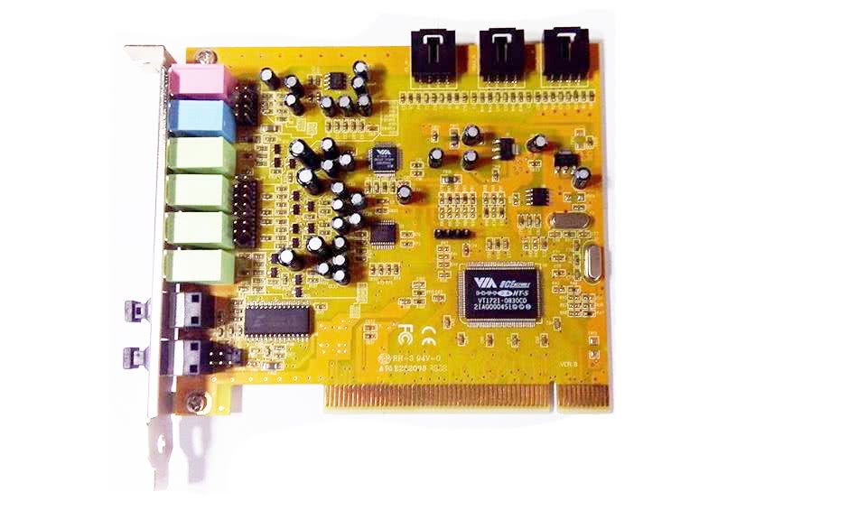 sound blaster via, model number vt1721-0830cd, slot pci