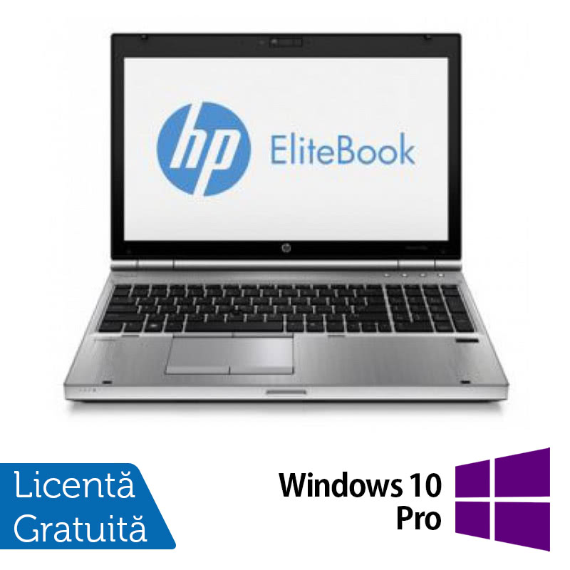 Laptop HP EliteBook 8570p, Intel Core i5-3320M 2.60GHz, 4GB DDR3, 320GB SATA, DVD-RW + Windows 10 Pro