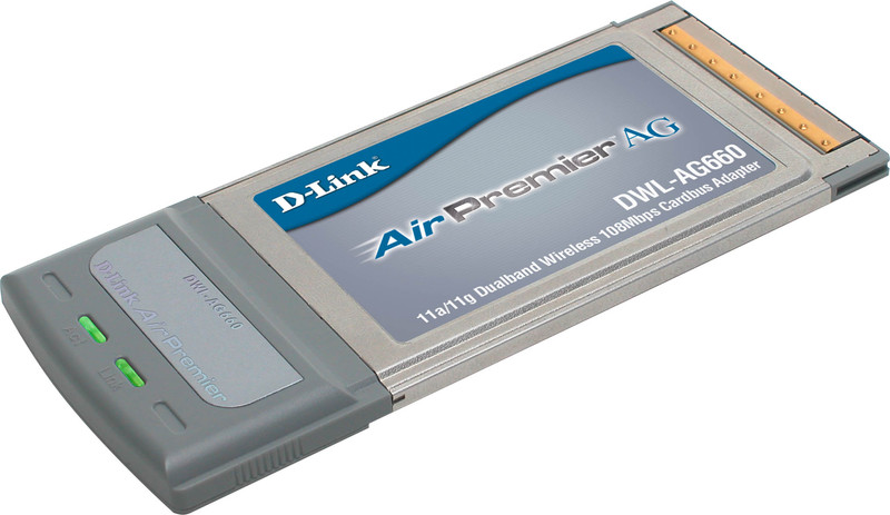 Card Wireless Laptop, D-Link AirPremier AG DWL-AG660, 802.11a/g Tri-Mode Dualband, Type II CardBus, Nou