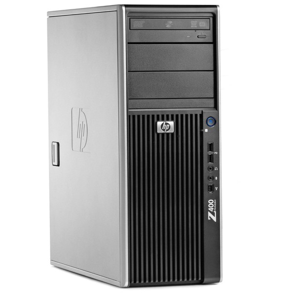 hp z400 workstation, intel xeon dual core w3503, 2.4ghz, 12gb ddr3 ecc, 250gb hdd, dvd-rw, nvidia nvs290