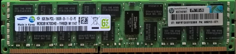 Memorie 8GB PC3-10600R DDR3-1333 REG ECC