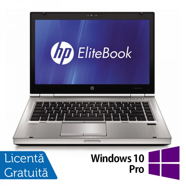 Laptop HP EliteBook 8460p, Intel Core i5-2520M 2.50GHz, 4GB DDR3, 320GB SATA, DVD-RW, 14 Inch + Windows 10 Pro
