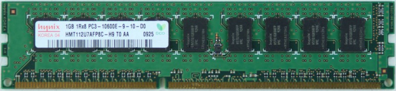 Memorie 1GB DDR3-1333 PC3-10600E 1Rx8 1.5V ECC UDIMM