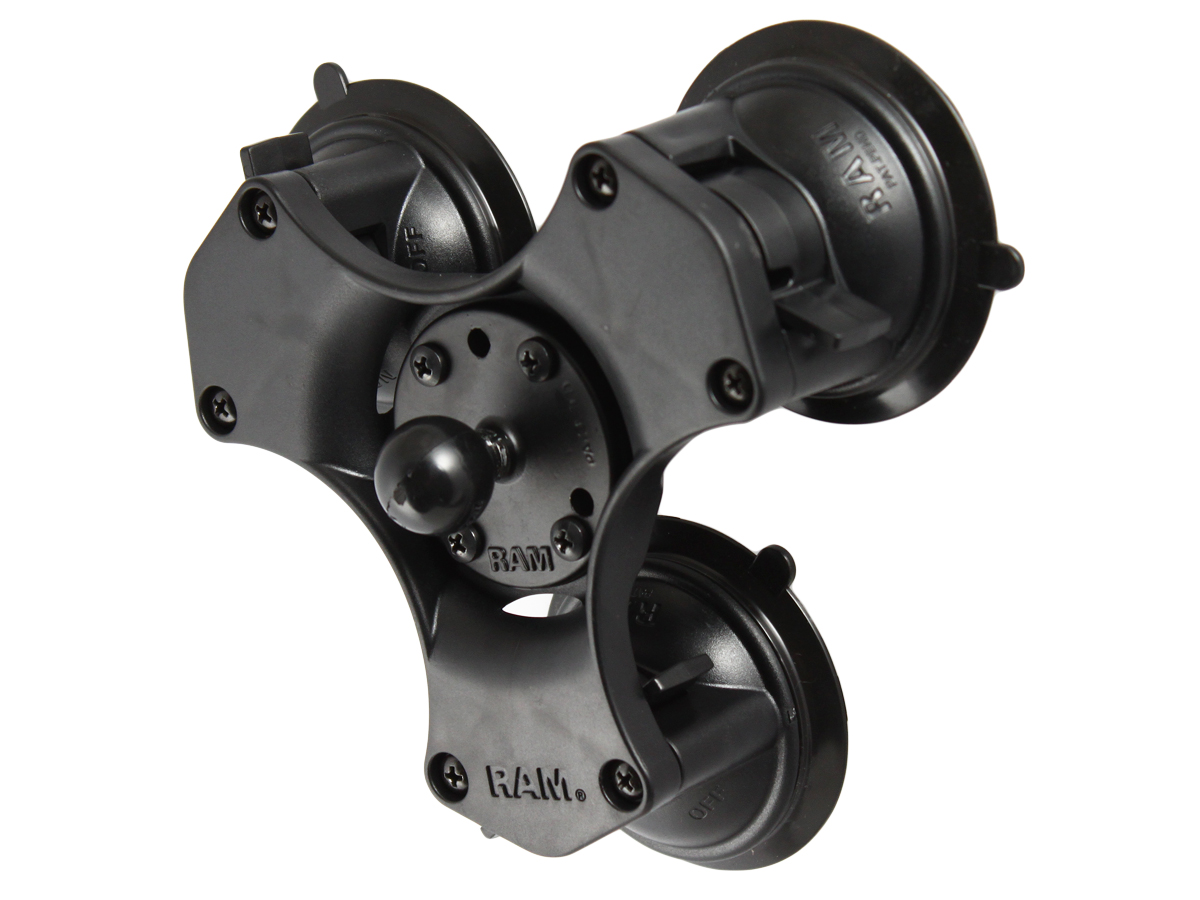 RAM Twist Lock Triple Suction Cup Ball Base