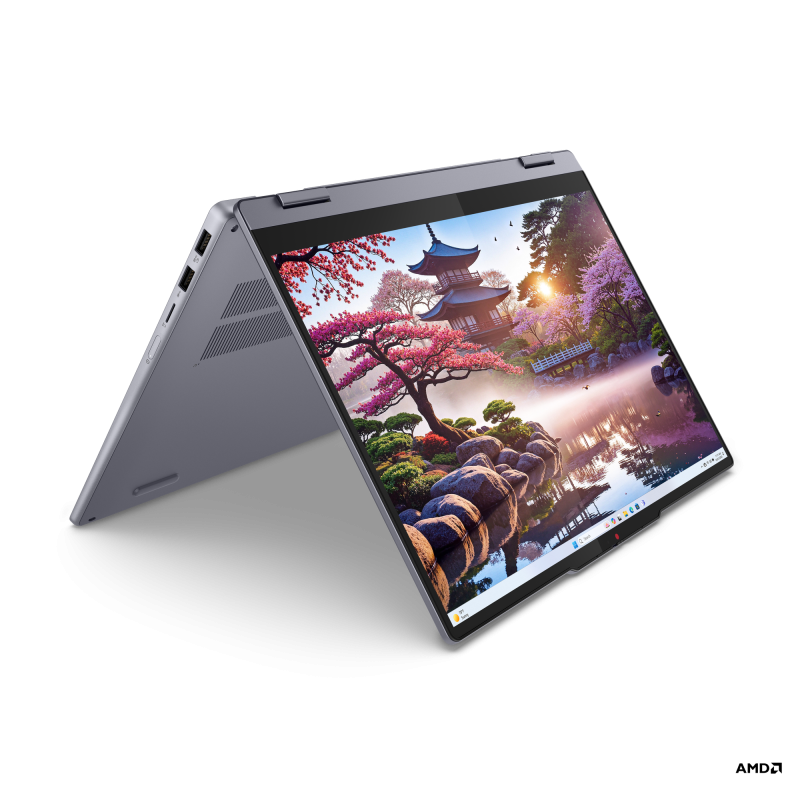 Laptop Lenovo IdeaPad 5 2-in-1 14AKP10, 14\' WUXGA (1920x1200) OLED 500nits (peak) / 400nits (typical) Glossy, 100% DCI-P3, 60Hz, TÜV Low Blue Light, DisplayHDR™ True Black 500, Glass, Touch, AMD Ryzen™ AI 7 350 (8C / 16T, 2.0 / 5.0GHz, 8MB L2 / 16MB L3),