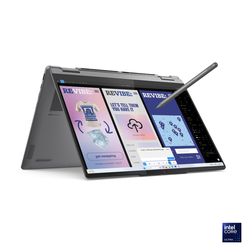 Laptop Lenovo Yoga 7 2-in-1 14ILL10, 14\' 2.8K WQXGA+ (2880x1800) OLED 1100nits (peak) / 500nits (typical) Glossy / Anti-fingerprint, 100% DCI-P3, 120Hz, Dolby Vision®, TÜV Low Blue Light, DisplayHDR™ True Black 1000, Glass, Touch, Intel® Core™ Ultra 7 25