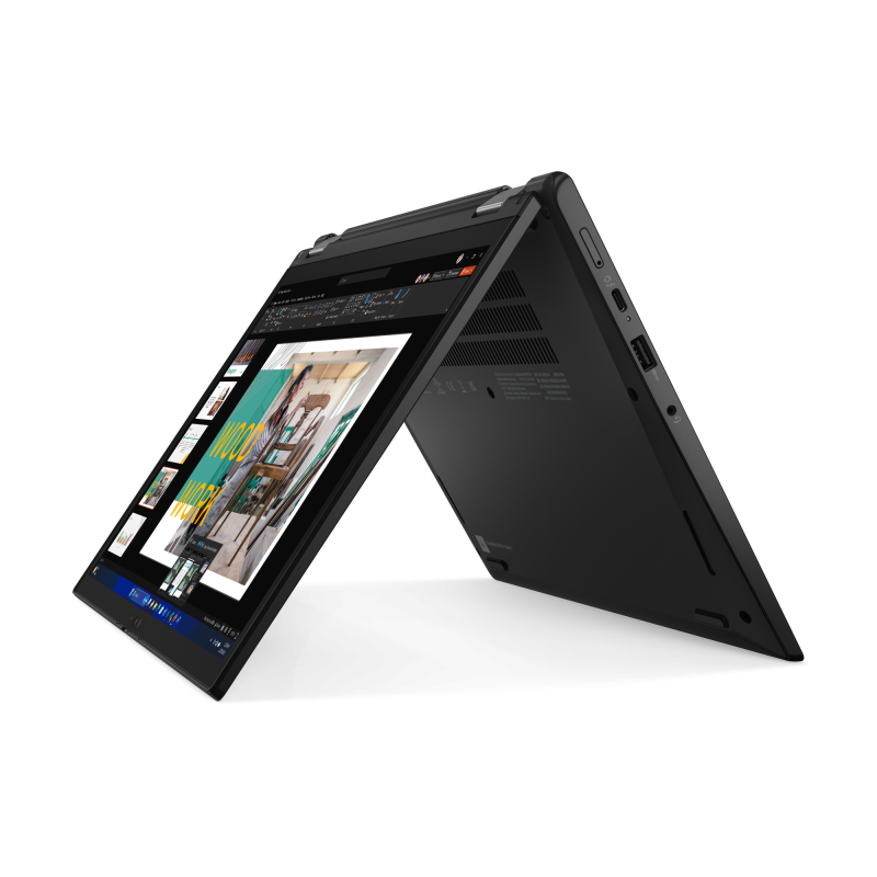 Laptop Lenovo ThinkPad L13 2-in-1 Gen 5 (Intel);13.3\' WUXGA (1920x1200) IPS 300nits Anti-reflection / Anti-smudge, 100% sRGB, Touch - OGS, 10- point Multi-touch;Intel® Core™ Ultra 7 155U, 12C (2P + 8E + 2LPE) / 14T, Max Turbo up to 4.8GHz, 12MB;Video Int