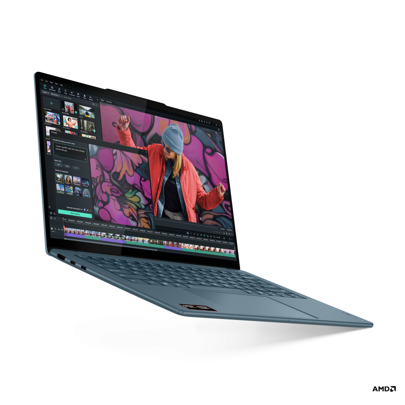 Laptop Lenovo Yoga Slim 7 14AKP10, 14\' WUXGA (1920x1200) OLED 600nits (peak) / 400nits (typical) Glossy, 100% DCI-P3, 60Hz, Eyesafe®, Dolby Vision®, DisplayHDR™ True Black 500, X-Rite®, AMD Ryzen™ AI 7 350 (8C / 16T, 2.0 / 5.0GHz, 8MB L2 / 16MB L3), vide