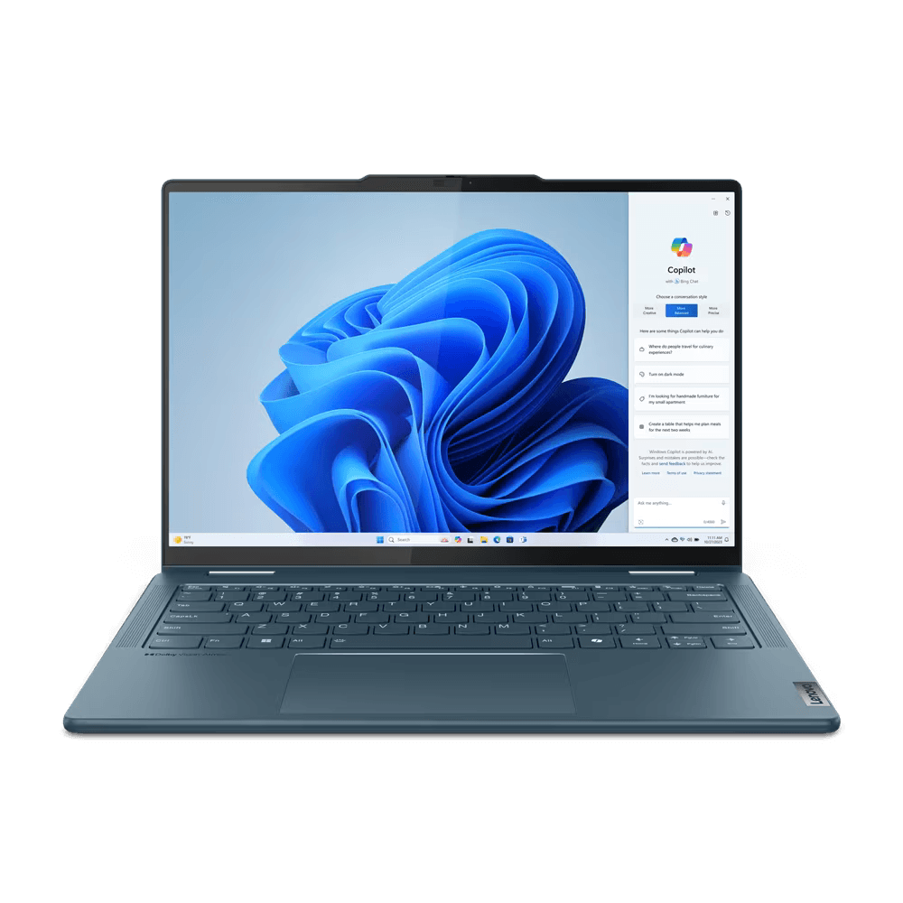 Laptop Lenovo Yoga 7 2-in-1 14IML9, 14\' WUXGA (1920x1200) OLED 400nits Glossy / Anti-fingerprint, 100% DCI-P3, 60Hz, Dolby Vision®, TÜV Low Blue Light, DisplayHDR™ True Black 500, Glass, Touch, Intel® Core™ Ultra 7 155H, 16C (6P + 8E + 2LPE) / 22T, Max T