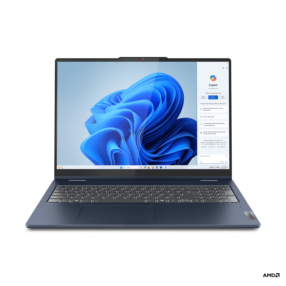 Laptop Lenovo IdeaPad 5 2-in-1 16AHP9, 16\' WUXGA (1920x1200) IPS 300nits Glossy, 45% NTSC, 60Hz, TÜV Low Blue Light, Glass, Touch, AMD Ryzen™ 5 8645HS (6C / 12T, 4.3 / 5.0GHz, 6MB L2 / 16MB L3), video Integrated AMD Radeon™ 760M Graphics, RAM 16GB Solder