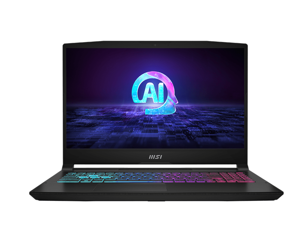 Laptop MSI Gaming Katana A15 AI B8VF-606XRO, 15.6\' FHD (1920x1080), 144Hz, IPS-Level, AMD Ryzen™ 7 8845HS (8C / 16T, 3.8 / 5.1GHz, 8MB L2 / 16MB L3), video dedicat NVIDIA GeForce RTX 4060 Laptop GPU 8GB GDDR6, RAM DDR5 8GB*2 2800(5600)MHz, SSD 512GB NVMe