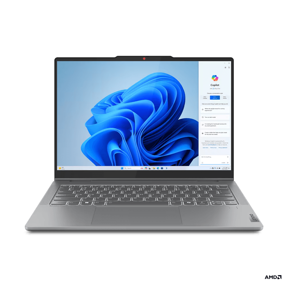 Laptop Lenovo IdeaPad 5 2-in-1 14AHP9, 14\' WUXGA (1920x1200) IPS 300nits Glossy, 45% NTSC, 60Hz, TÜV Low Blue Light, Glass, Touch, AMD Ryzen™ 7 8845HS (8C / 16T, 3.8 / 5.1GHz, 8MB L2 / 16MB L3), video Integrated AMD Radeon™ 780M Graphics, RAM 16GB Solder