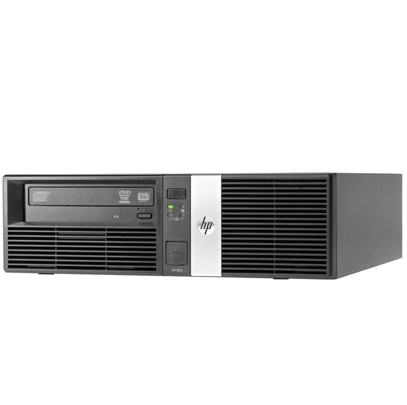 Calculator Refurbished HP Retail System RP5810 SFF, Intel Core i5-4570S 2.90GHz, 8GB DDR3, 128GB SSD, 4 x Serial Port, 1 x 24 Volt USB, 3 x 12 Volt USB + Windows 10 Pro