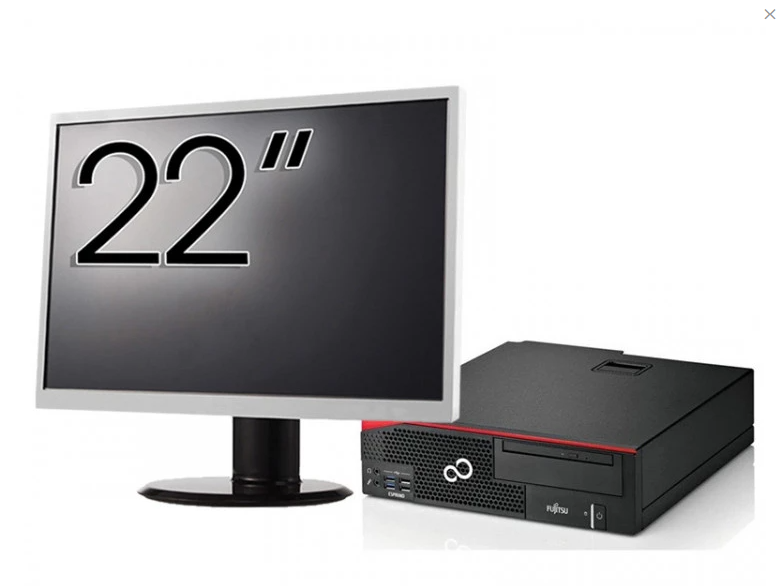 Pachet Calculator Fujitsu Esprimo D756 Desktop, Intel Core i5-6500 3.20GHz, 8GB DDR4, 240GB SSD, DVD-ROM + Monitor 22 Inch + Windows 10 Home