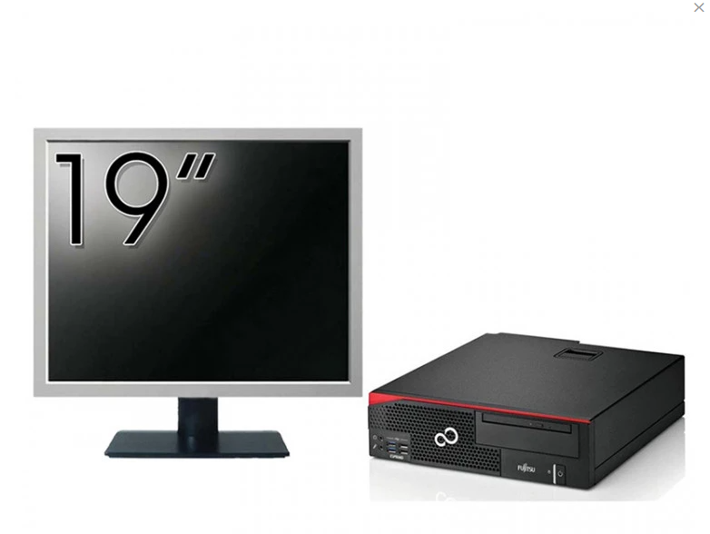 Pachet Calculator Fujitsu Esprimo D756 Desktop, Intel Core i5-6500 3.20GHz, 8GB DDR4, 500GB SATA, DVD-ROM + Monitor 19 Inch + Windows 10 Pro