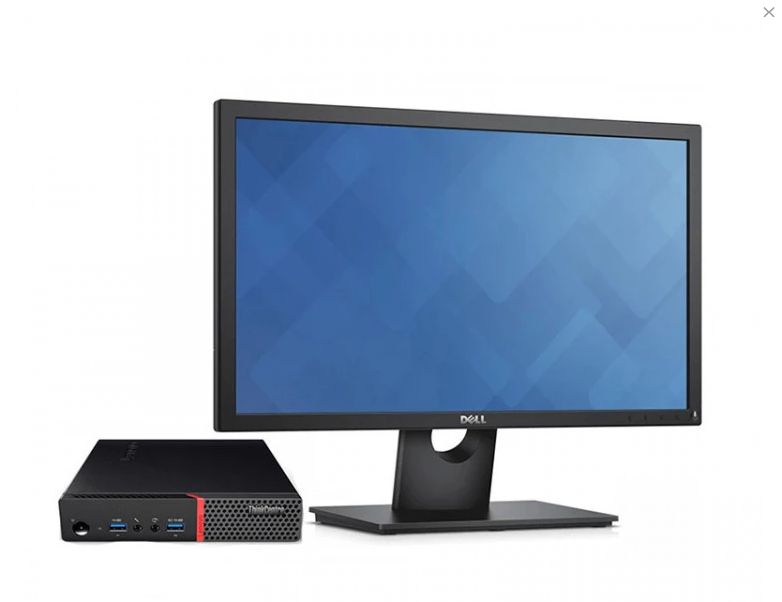Pachet Calculator Refurbished Lenovo ThinkCentre M700 Mini PC, Intel Core i5-6400T 2.20 - 2.80GHz, 8GB DDR4, 256GB SSD + Monitor 24 Inch + Windows 10 Home