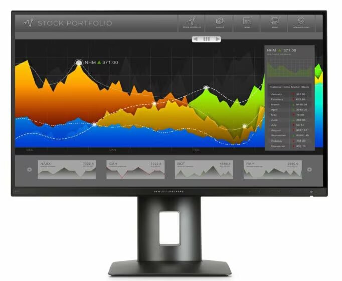 Monitor hp Led Refurbished IPS Z27n, 27", WQHD, HDMI, MHL, DVI-D, DisplayPort, mini DisplayPort, Negru, K7C09A4 Stand Nou Universal